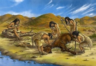 Homo sapiens nehirlerin yanındaki düz teraslarda yaşadı ve dönemin bitki örtüsü otlaktı