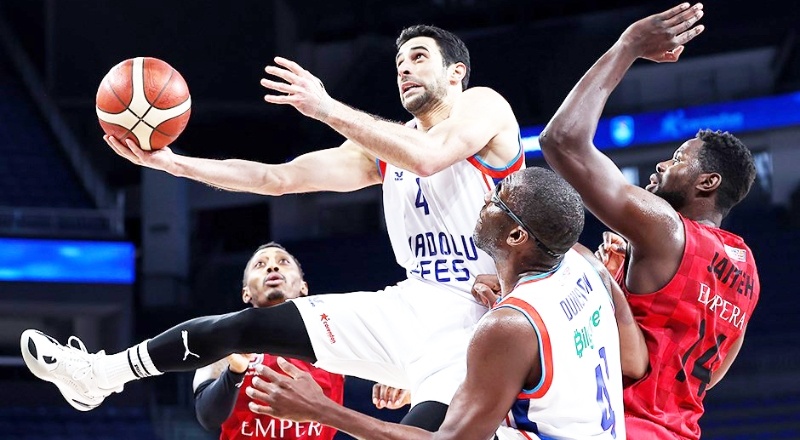 ING Basketbol Süper Ligi play-off: Anadolu Efes: 96 - Gaziantep Basketbol: 73
